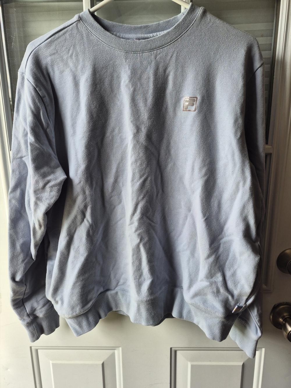 Fila Light Blue Women's Crewneck Sweatshirt with Small Logo